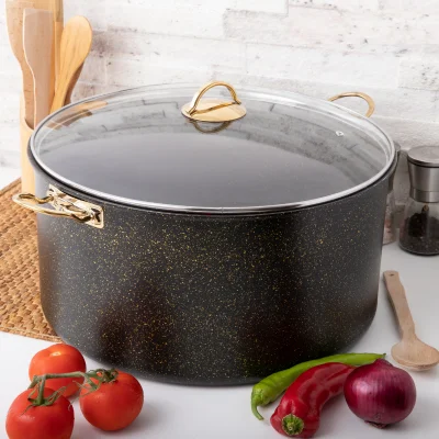Evren 40 Cm Gold Stone Maksi Derin Tencere 24 Lt